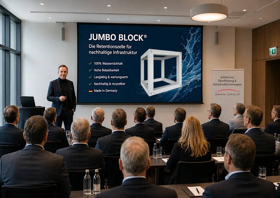 Vortrag über JUMBO BLOCK vor Vertretern von Behörden und Kommunen