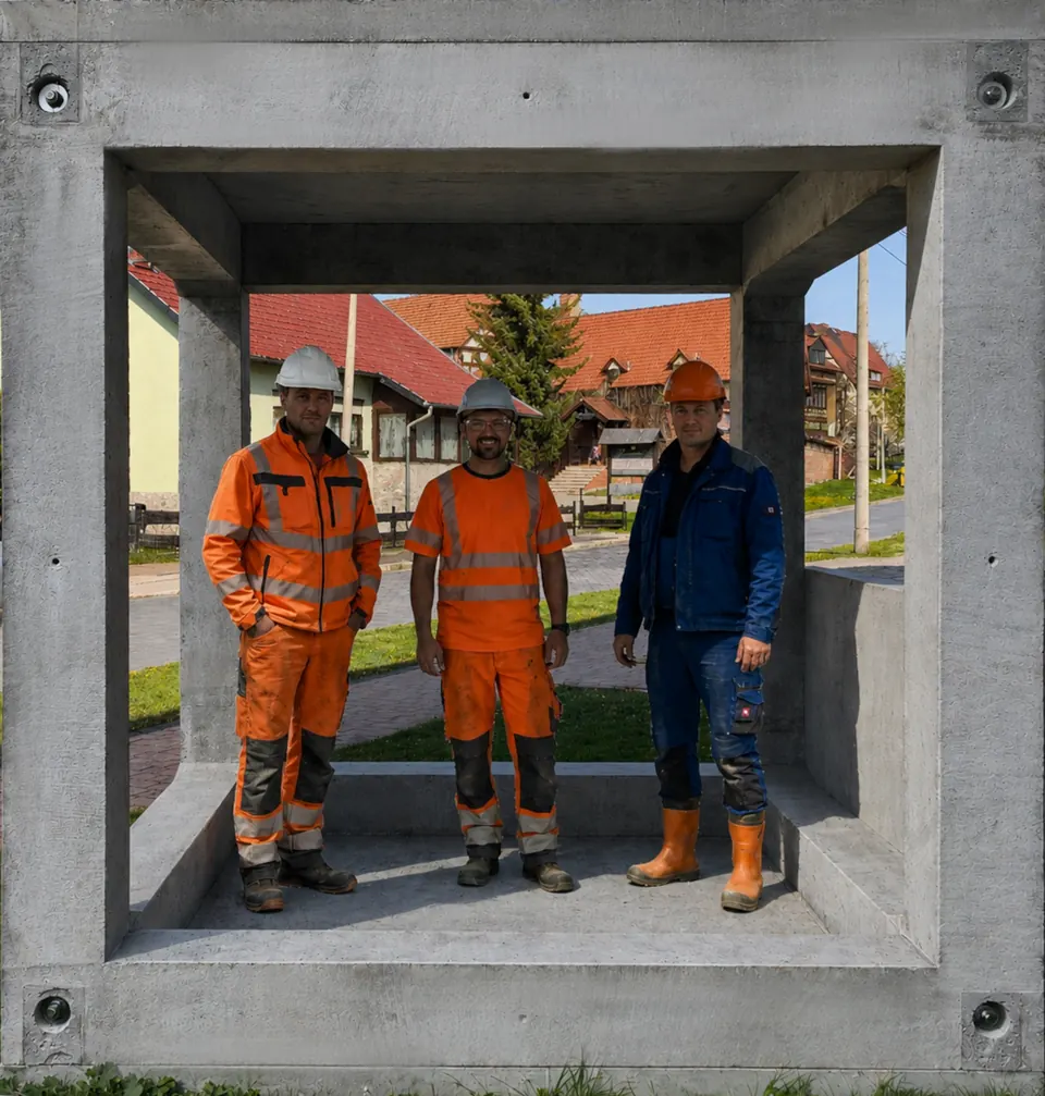 Montageteam in einem eingebauten JUMBO BLOCK Modul