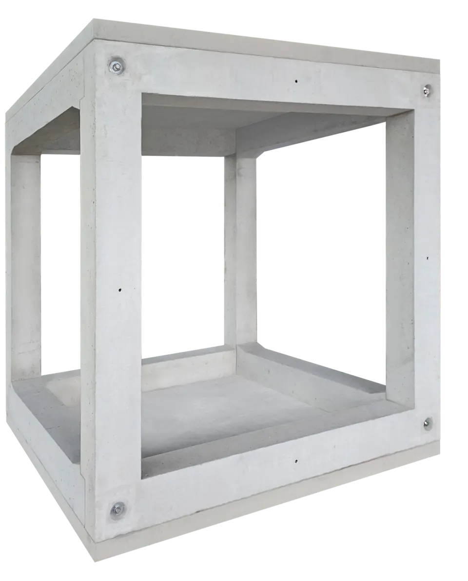 JUMBO BLOCK Modul mit angesetzten Wand-, Boden- und Deckplatten